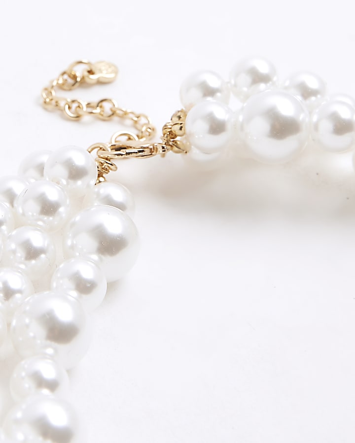 White Pearl Layered Necklace