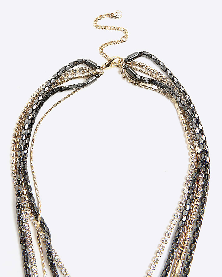 Metal Multi Cup Chain Necklace