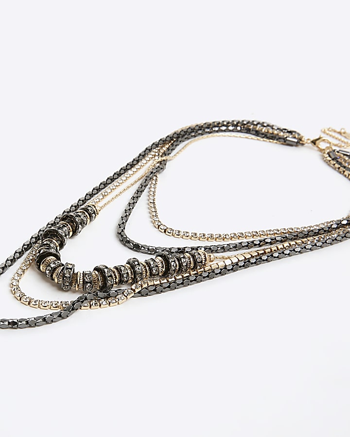 Metal Multi Cup Chain Necklace