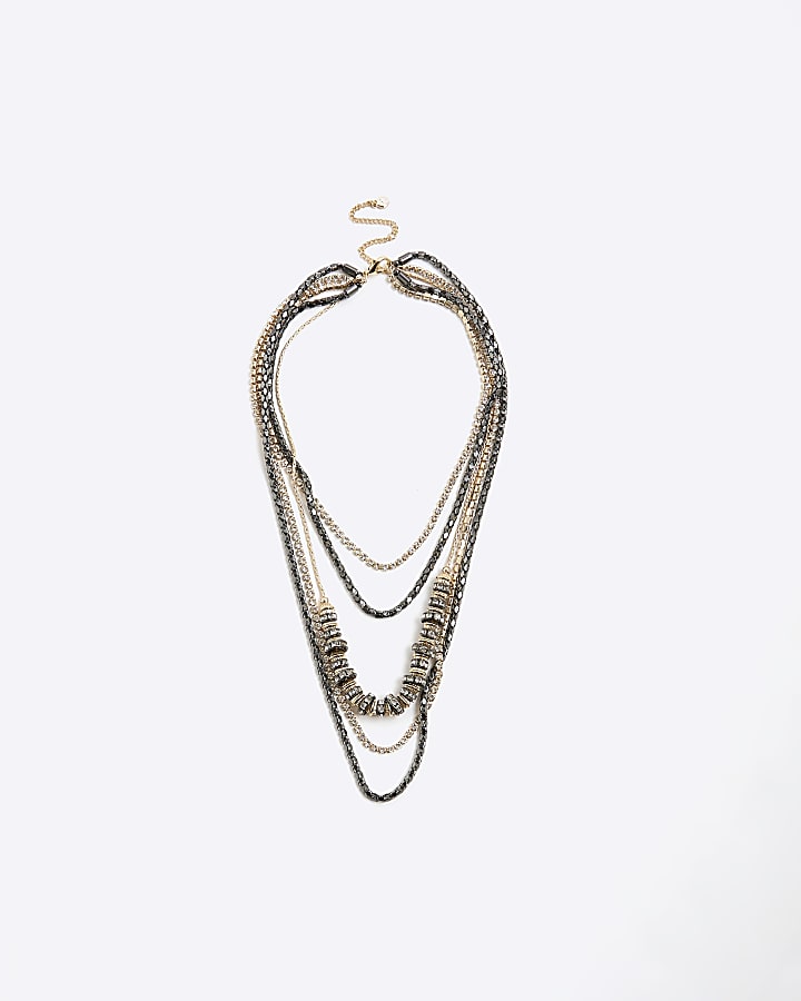 Metal Multi Cup Chain Necklace
