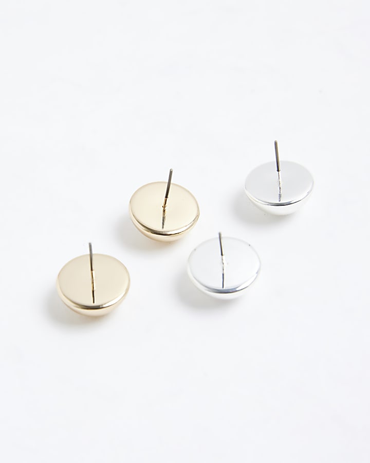 Multicolour Metal 2 Pack Sphere Stud Earrings