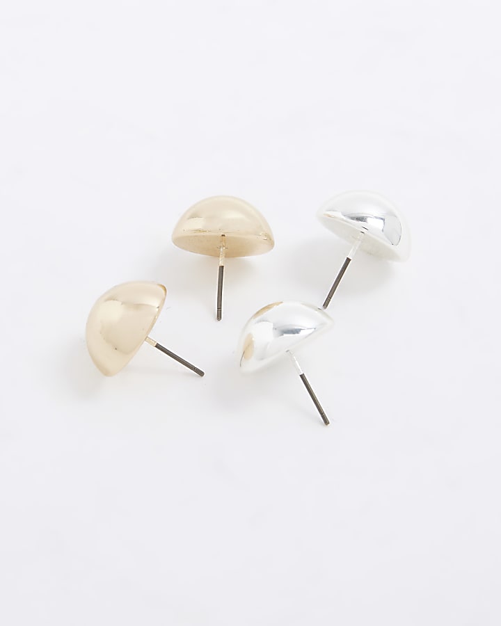 Multicolour Metal 2 Pack Sphere Stud Earrings