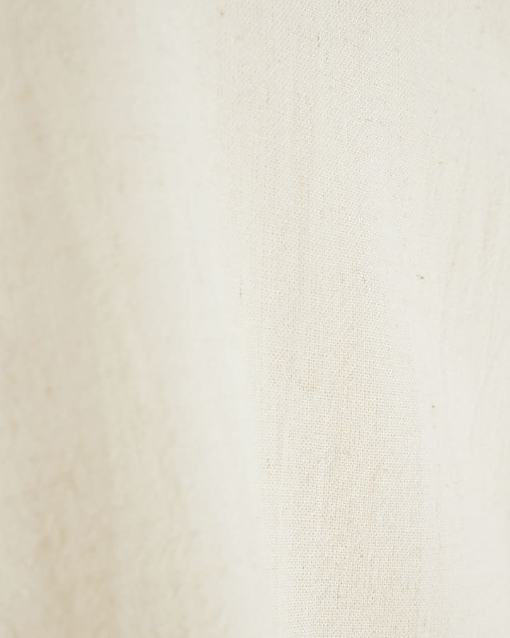 Stone Linen Blend Sleeveless Tie side Top