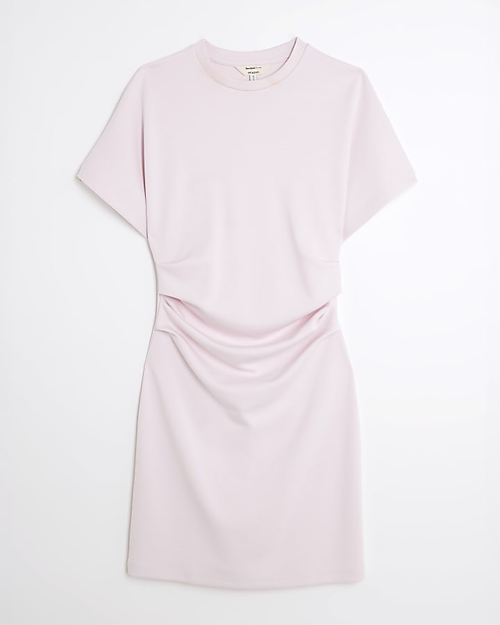 Pink Premium Ruched Side Mini Dress