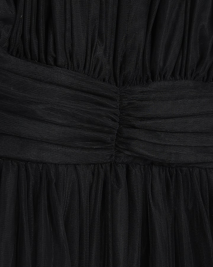 Black Tulle Bandeau Mini Dress