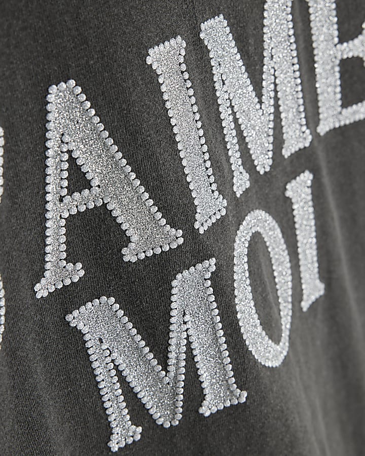 Grey J'amie Moi Glitter T-Shirt