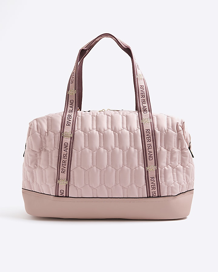 Pink Quilted Holdall Bag