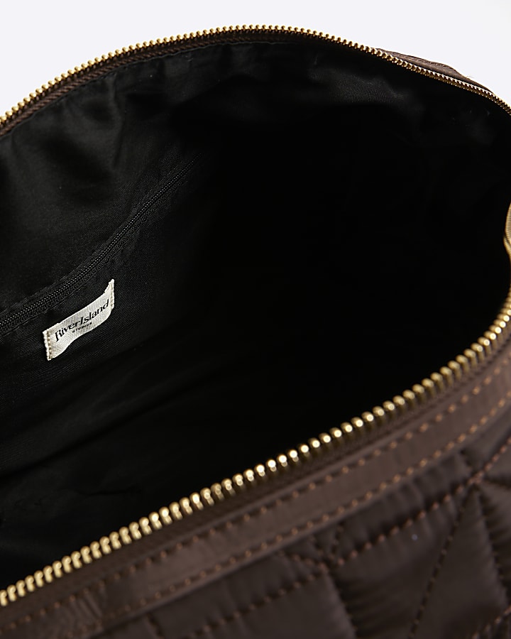 Brown Quilted Holdall Bag