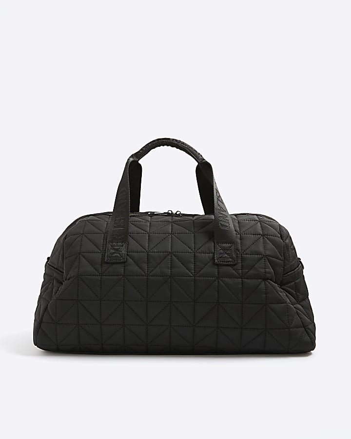 Black Quilted Holdall Bag
