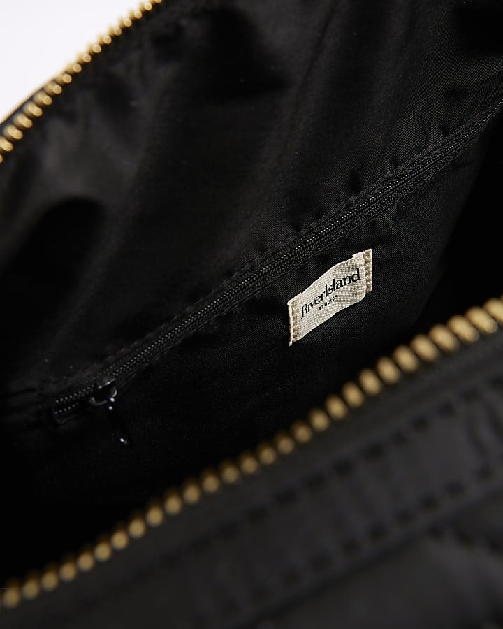 Black Quilted Holdall Bag