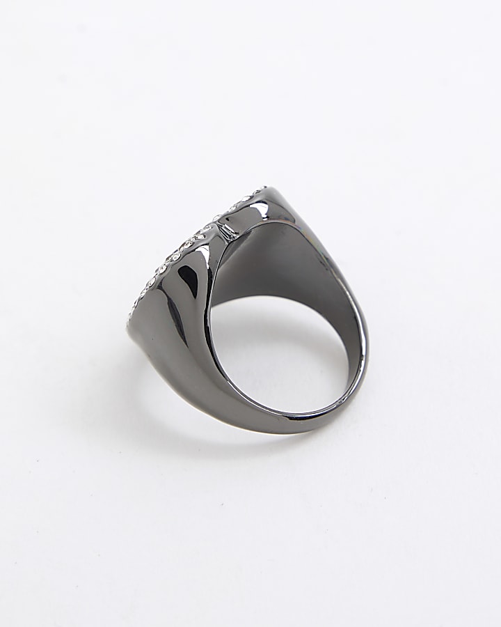 Black Heart Gunmetal Ring
