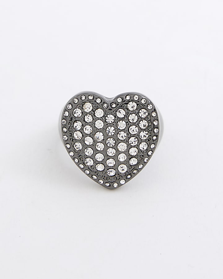 Black Heart Gunmetal Ring