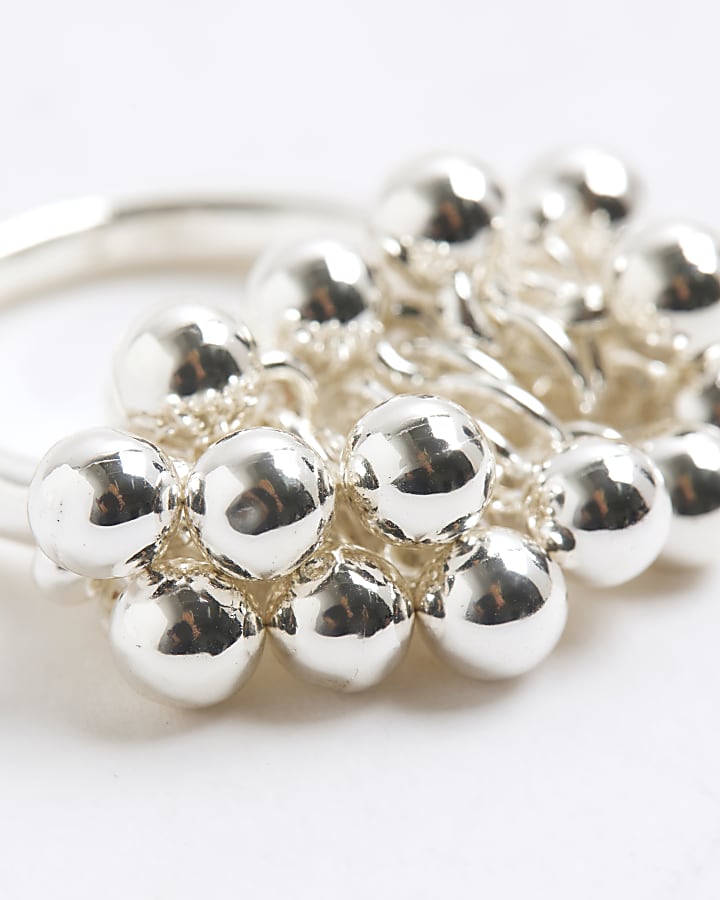 Silver Ball Drop Ring