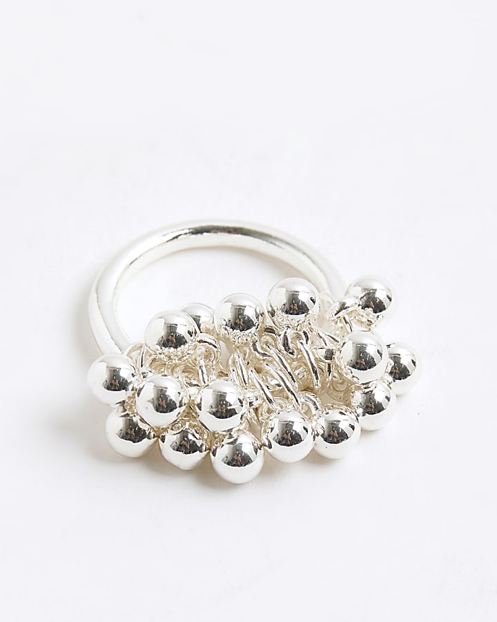 Silver Ball Drop Ring