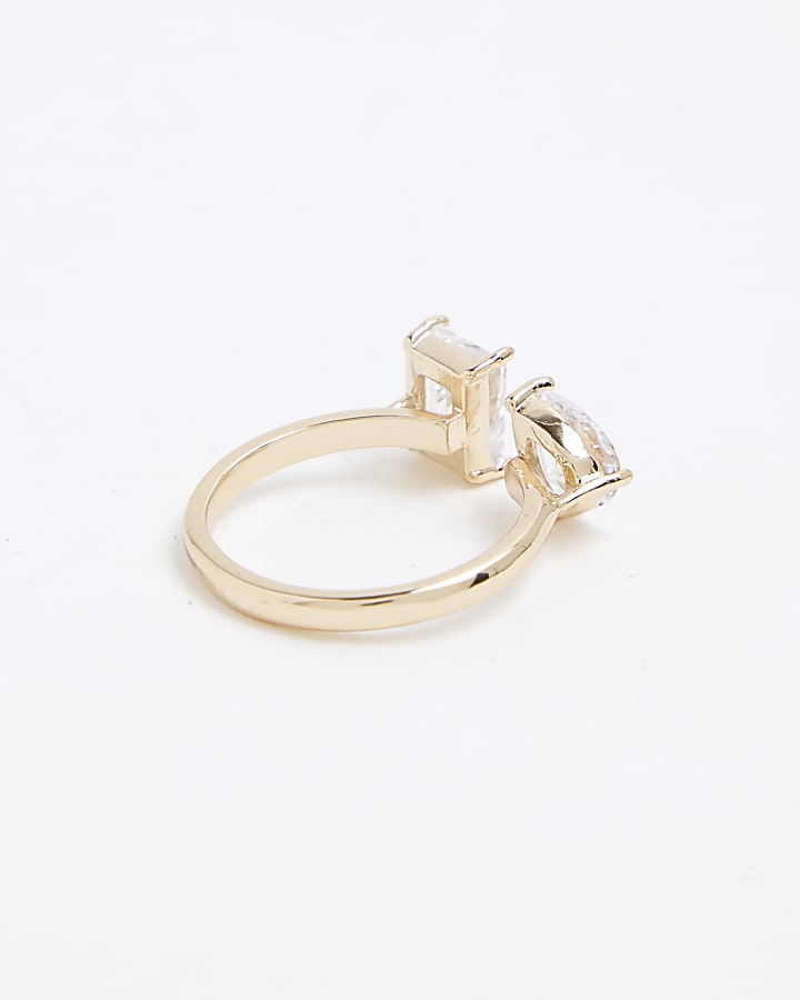 Gold Double Stone Ring