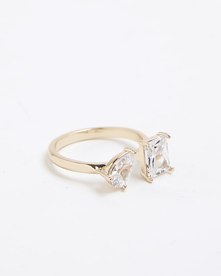 Gold Double Stone Ring