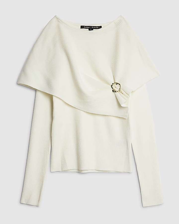 Cream Knitted Cape Jumper