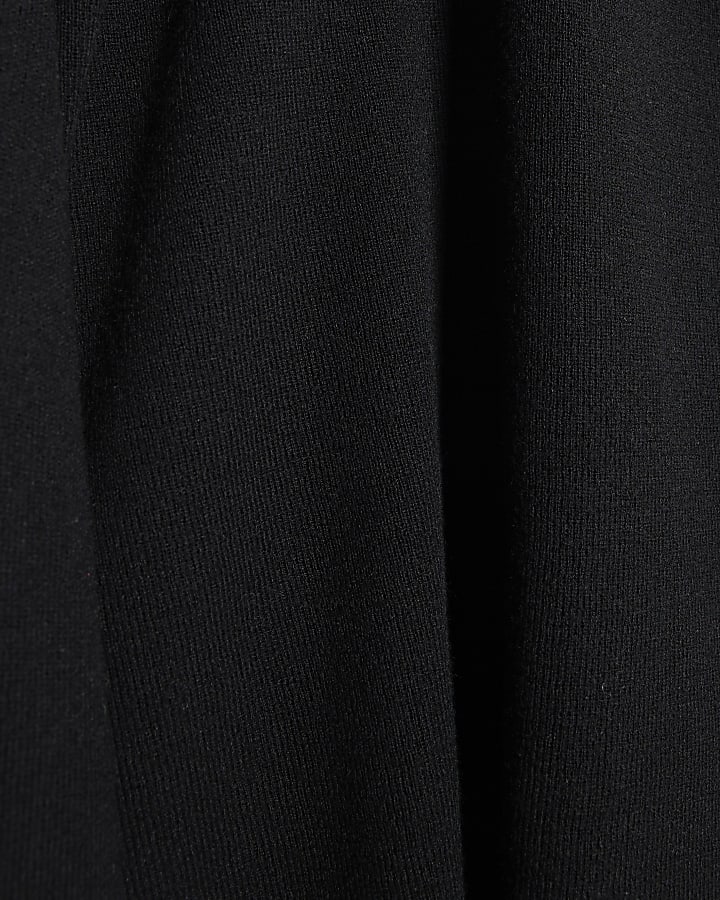Black 2 in 1 Drape Top