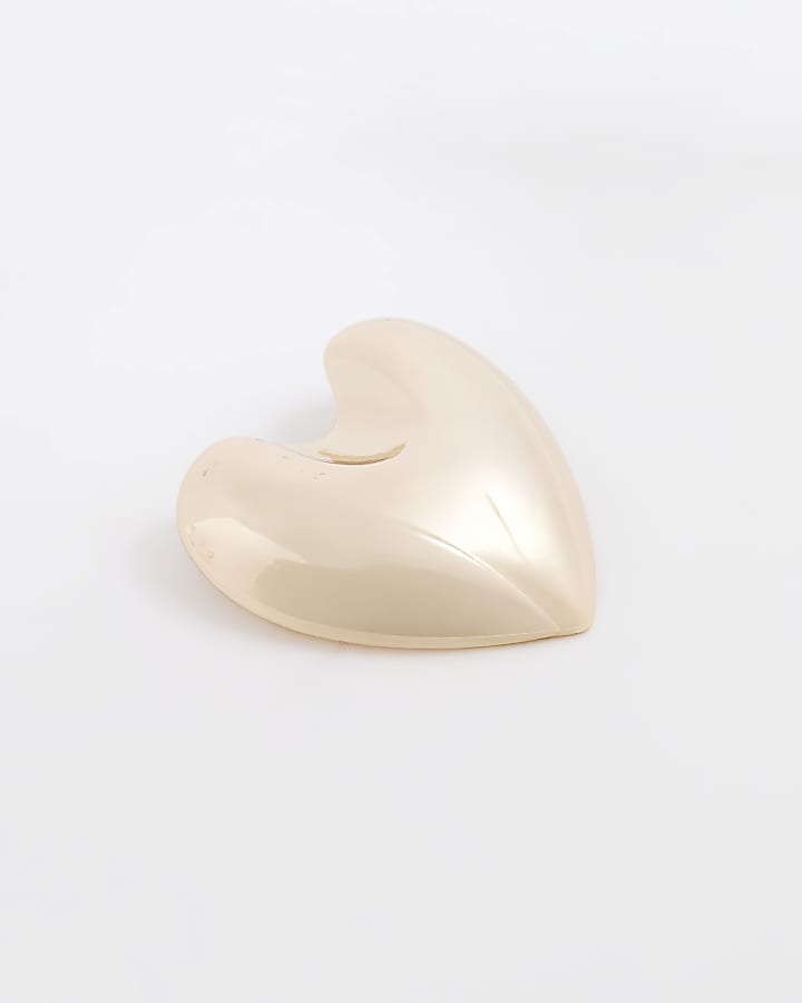 Gold Heart Brooch