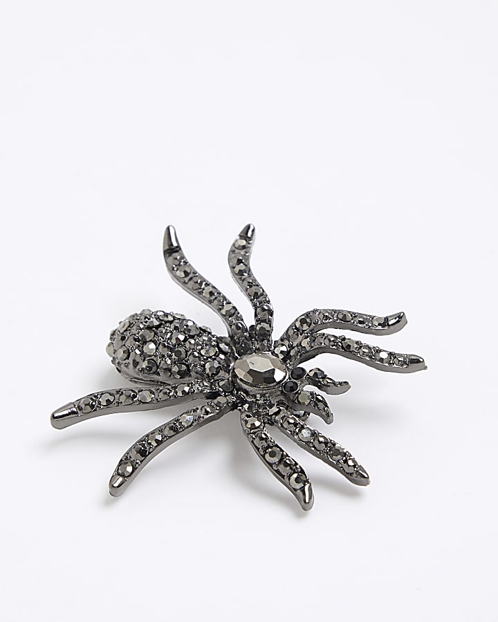 Black Halloween Spider Brooch