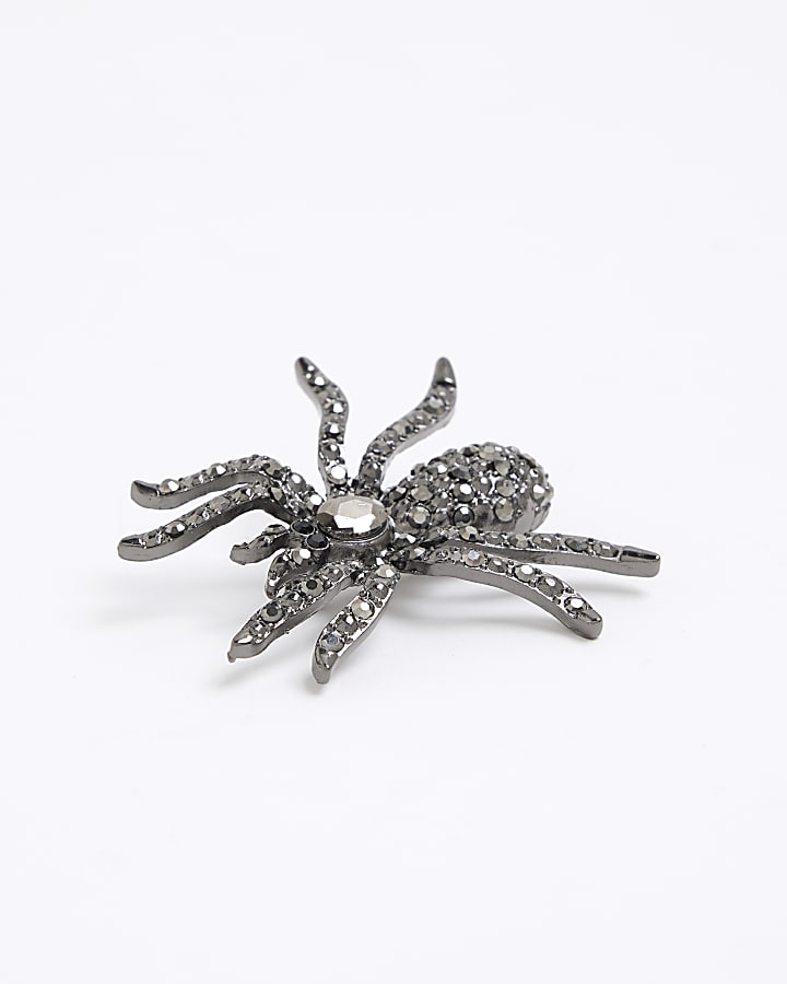 Black Halloween Spider Brooch