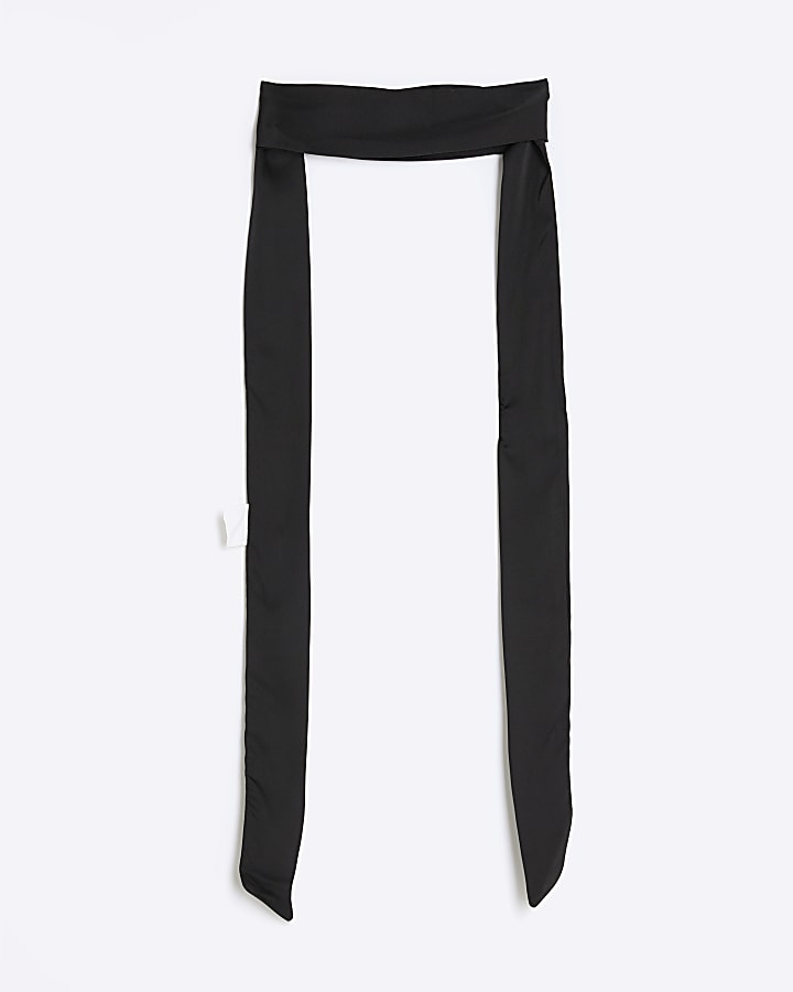 Black Satin Scarf