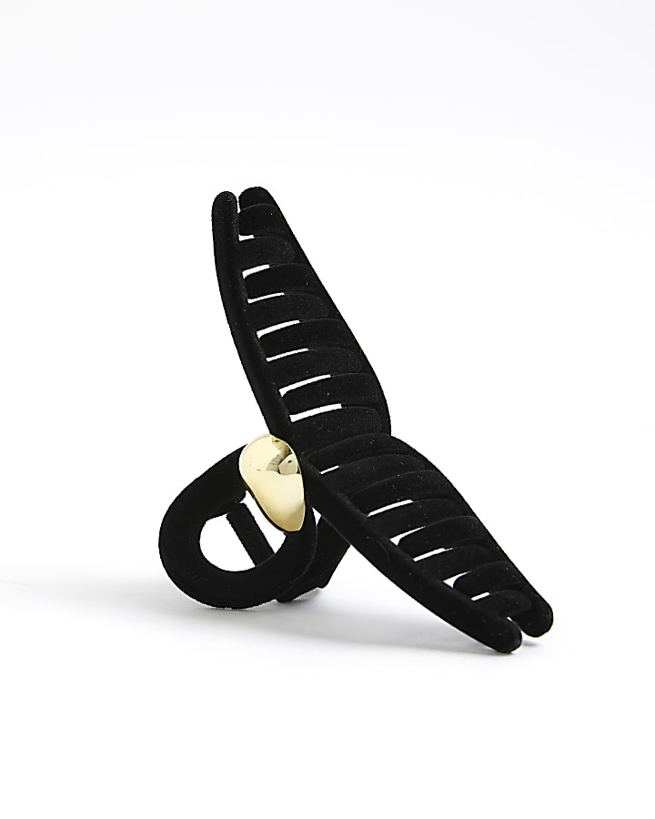 Black Heart Claw Hair Clip
