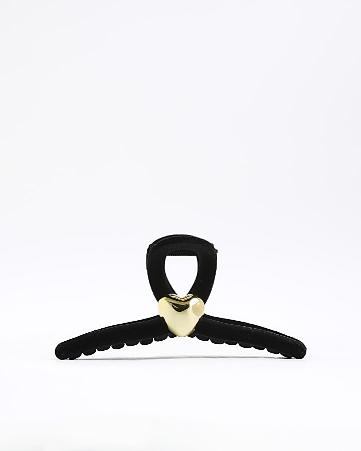 Black Heart Claw Hair Clip