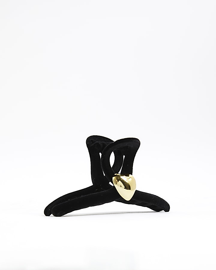 Black Heart Claw Hair Clip