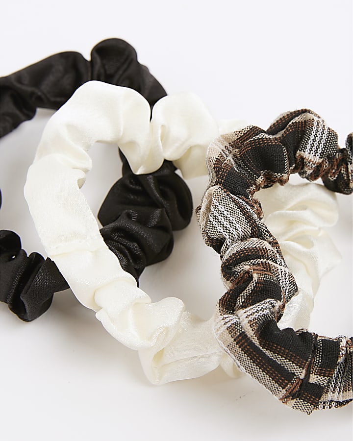 Multi Colour Mixed Print Pack Of 5 Scrunchies