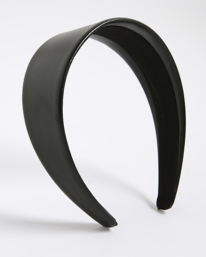 Black Faux leather headband