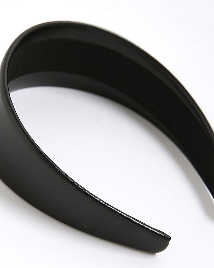 Black Faux leather headband