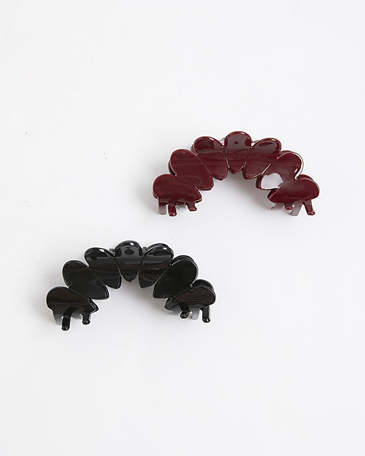 Multi Colour Pack Of 2 Hair Claw Clips