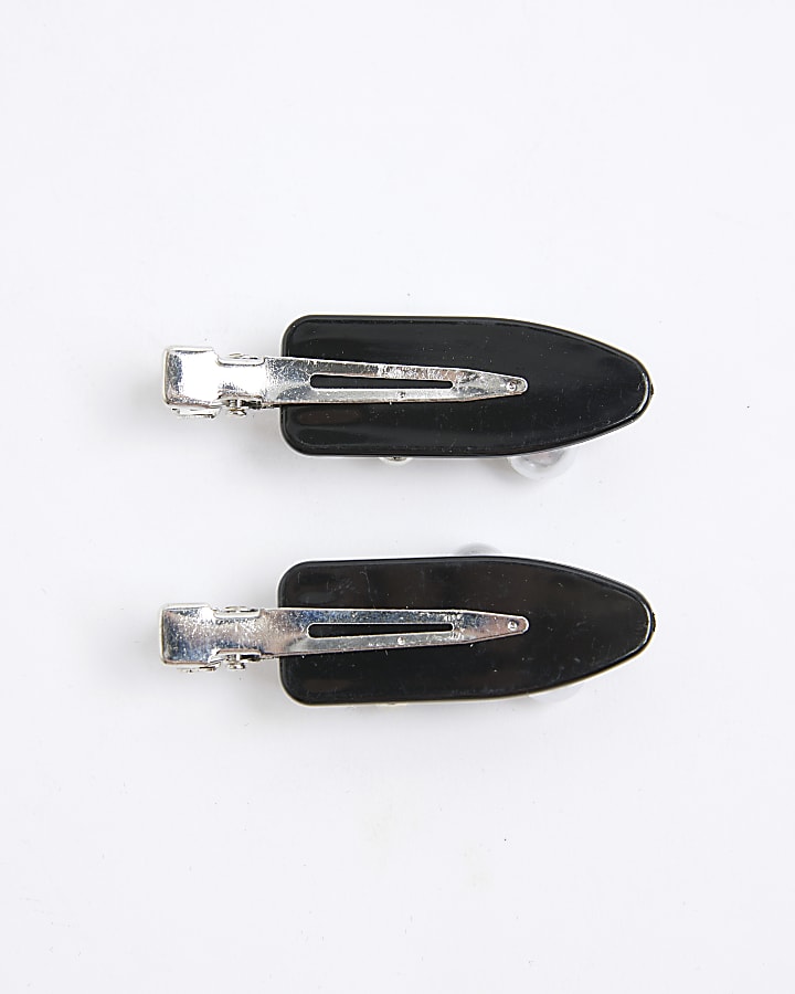 Silver Embellished Hair Slides