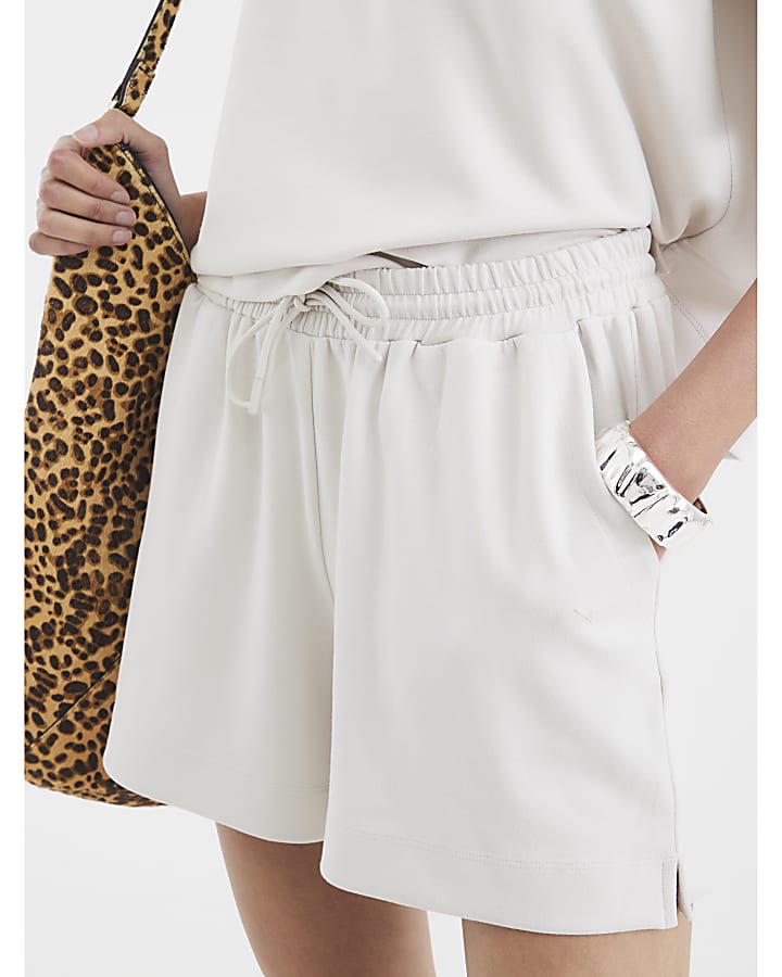 Cream Premium High Waisted Shorts