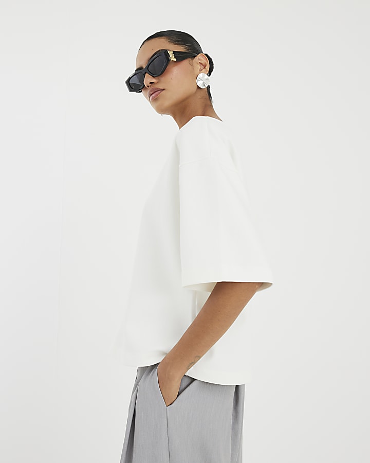 White V Neck T-Shirt