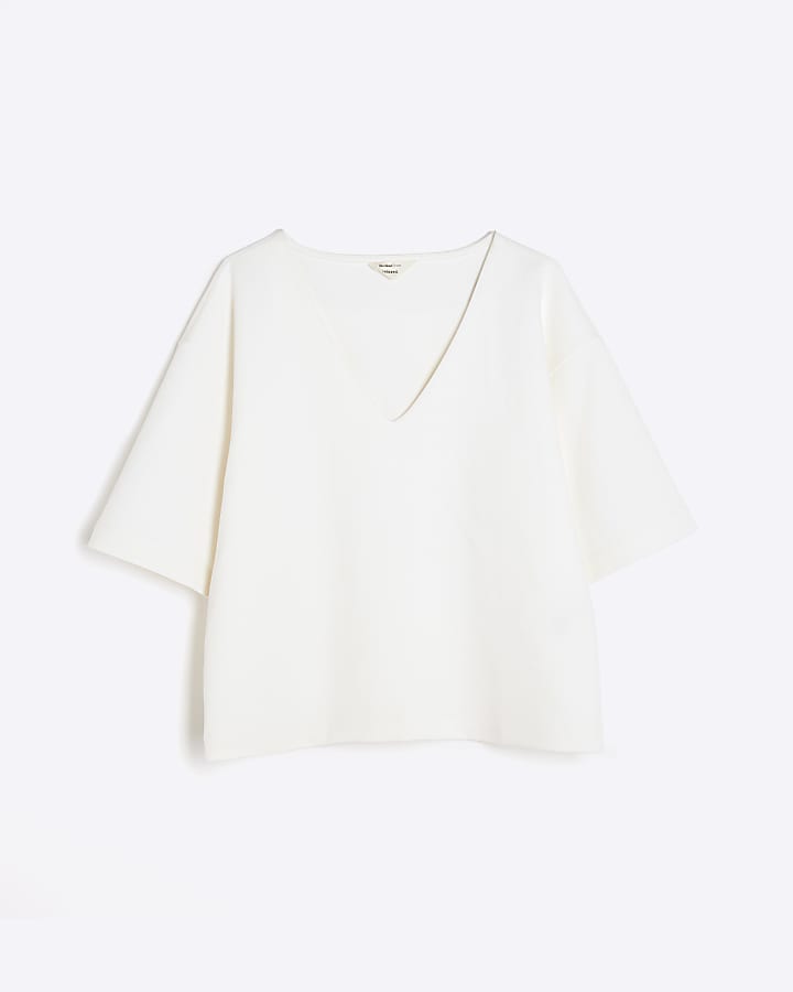 White V Neck T-Shirt