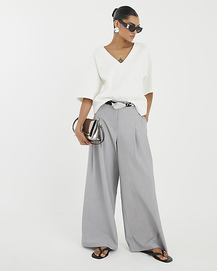 White V Neck T-Shirt