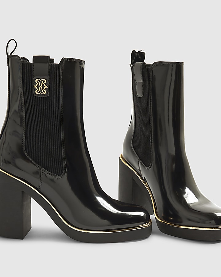 Black Heeled Chelsea Boots