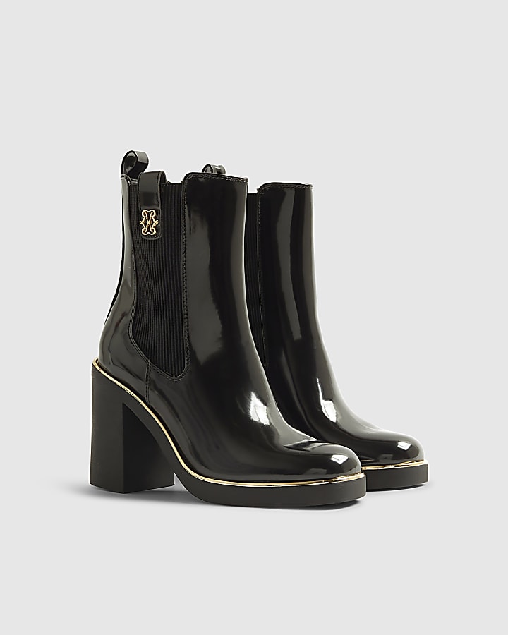 Black Heeled Chelsea Boots