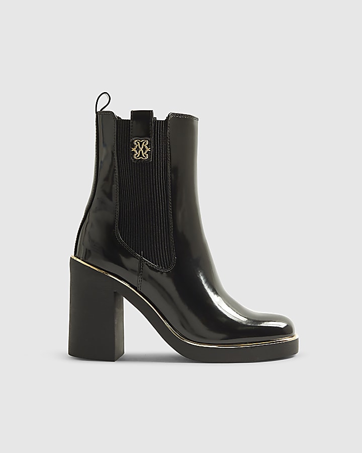 Black Heeled Chelsea Boots
