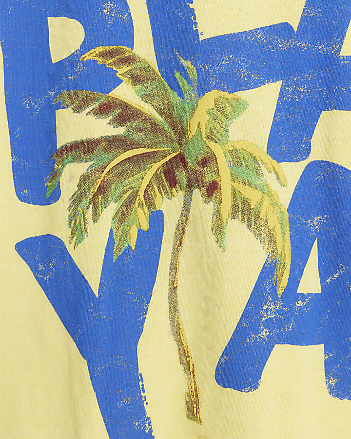 Yellow Short Sleeve La Playa Palm T-shirt