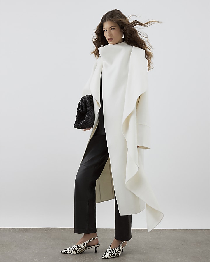 RI Studio Cream Handmade Blanket Coat