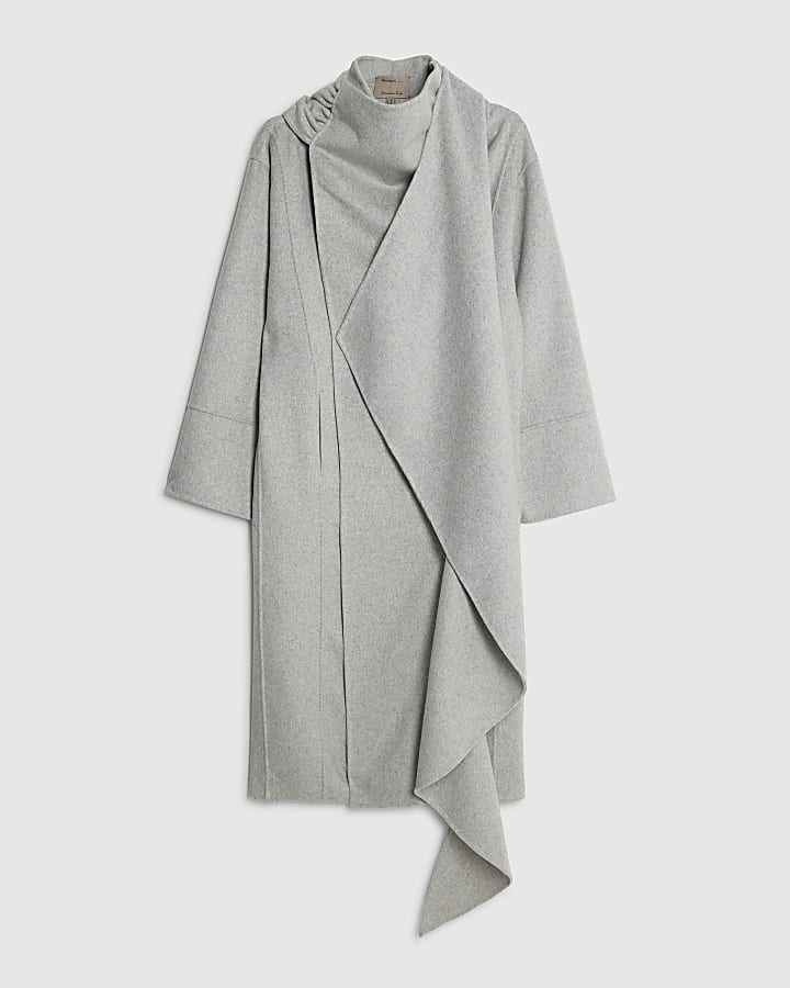 RI Studio Grey Handmade Blanket Coat