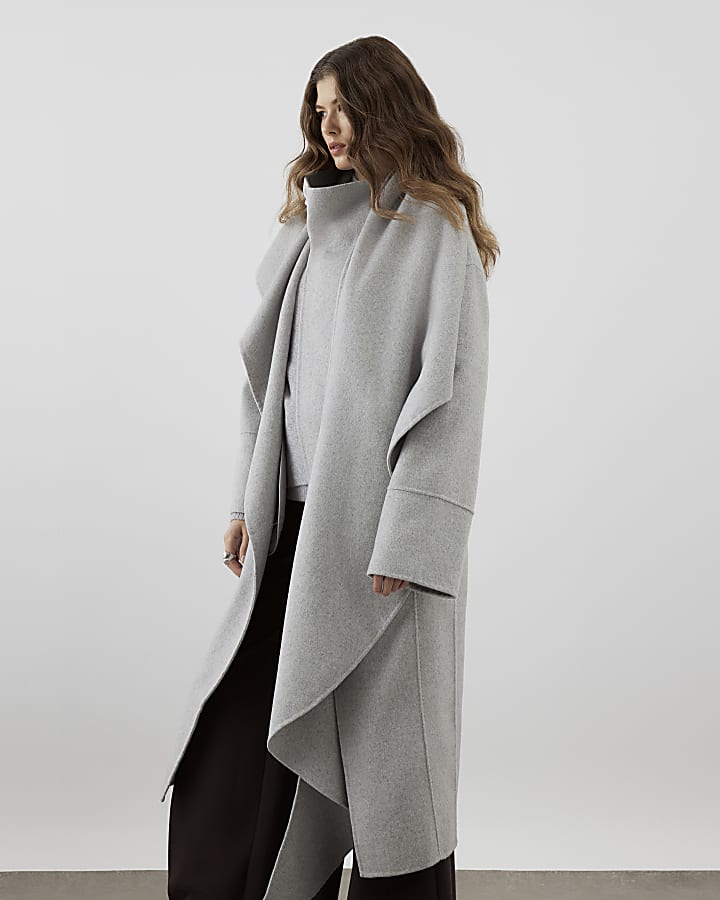 RI Studio Grey Handmade Blanket Coat