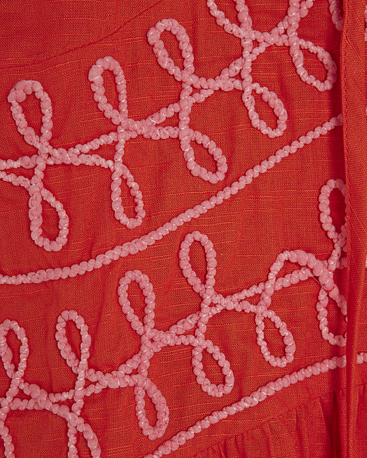 Orange Sleeveless Mini Beach Dress