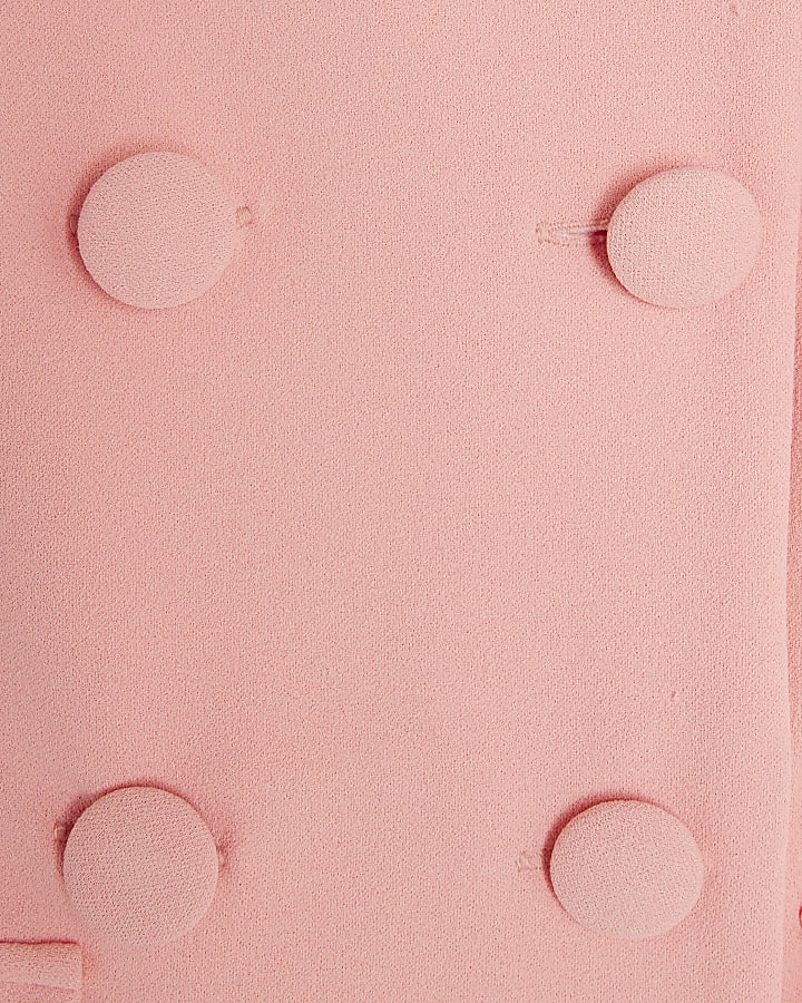 Coral Sleeveless Double Breasted Jumpsuit