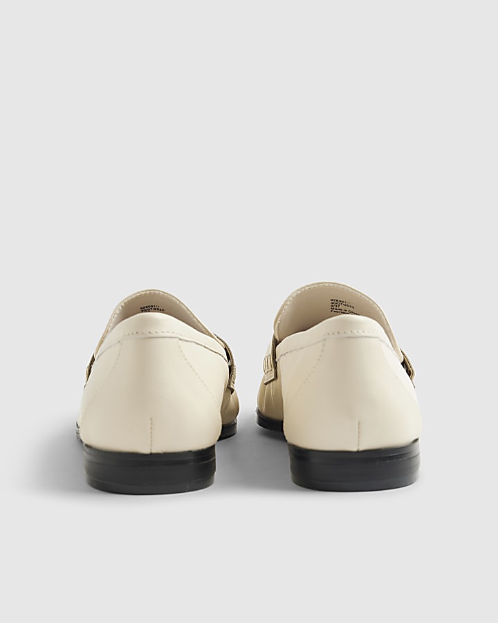 Cream Leather Loafers