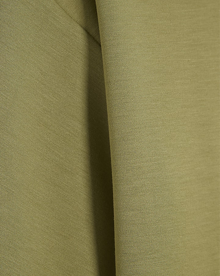 Khaki Premium Short Sleeve Boxy T-Shirt