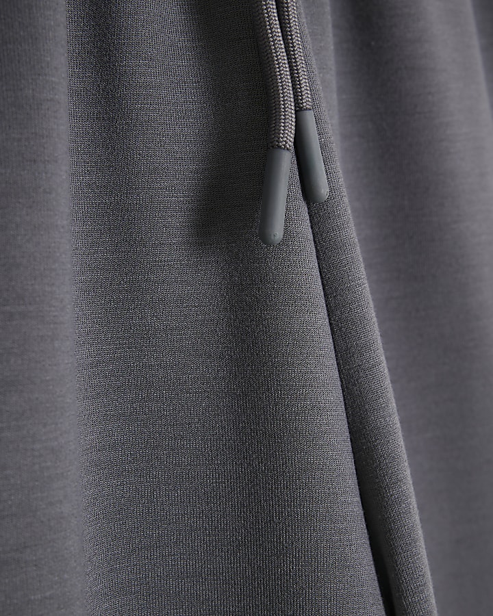 Grey High Waisted Wide Leg Joggers